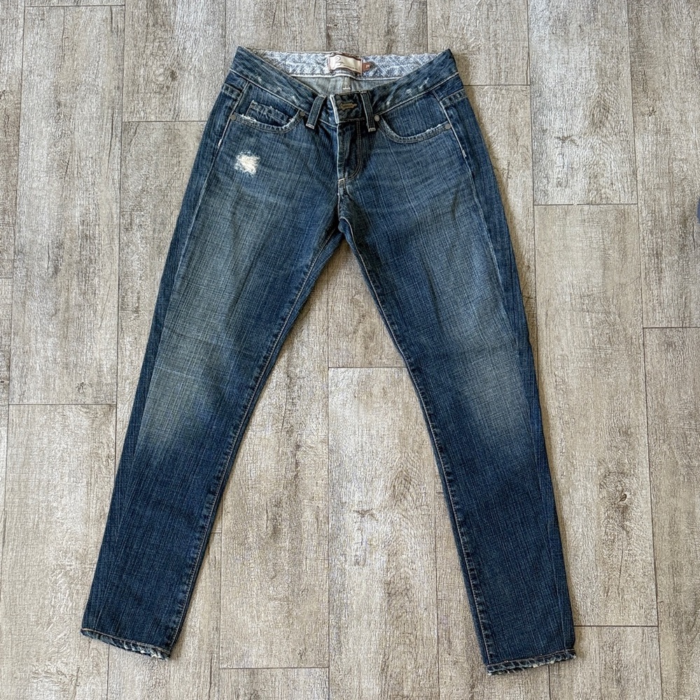 PAIGE Distressed Blue Slim Jeans
